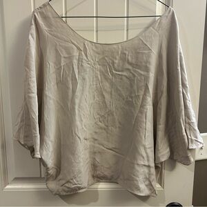 Vince Cream 100% Silk Cowel-Neck Women's Blouse